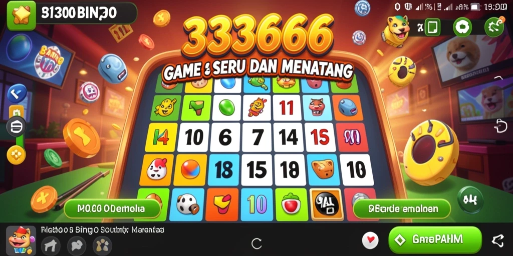 Tampilan gameplay Bingo yang seru dan interaktif di 333666.