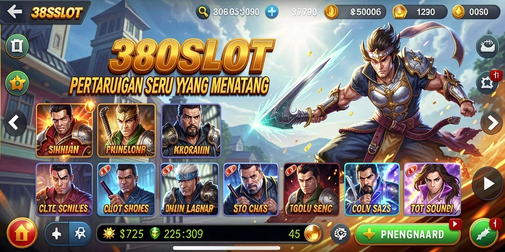 Tampilan menegangkan dari gameplay Fighting 380SLOT.