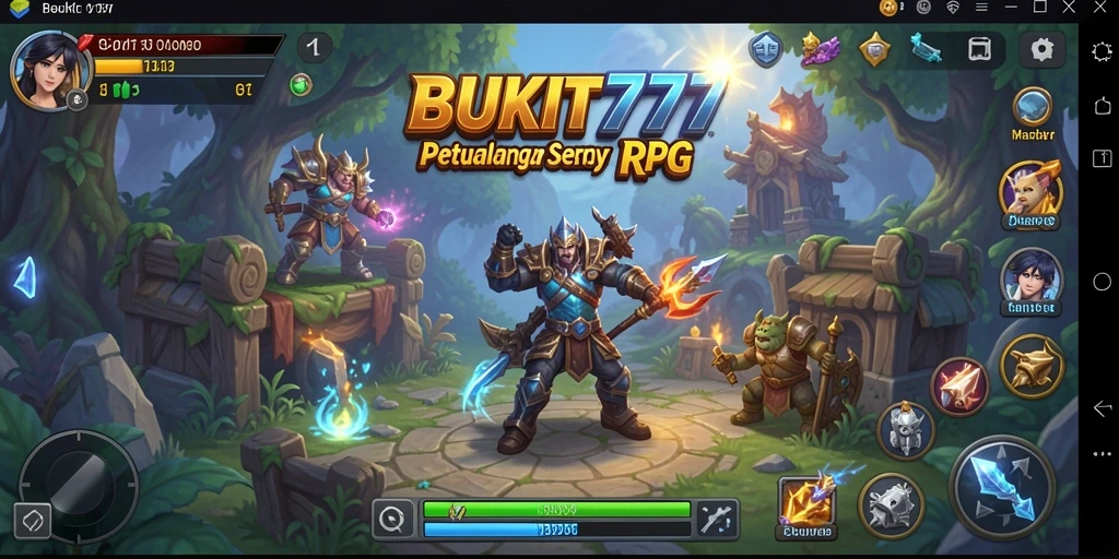 Screenshot menampilkan aksi seru dalam game RPG BUKIT777.
