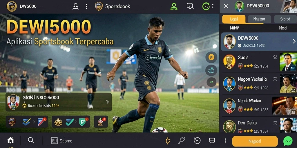 Tampilan gameplay menarik dari aplikasi Sportsbook DEWI5000.