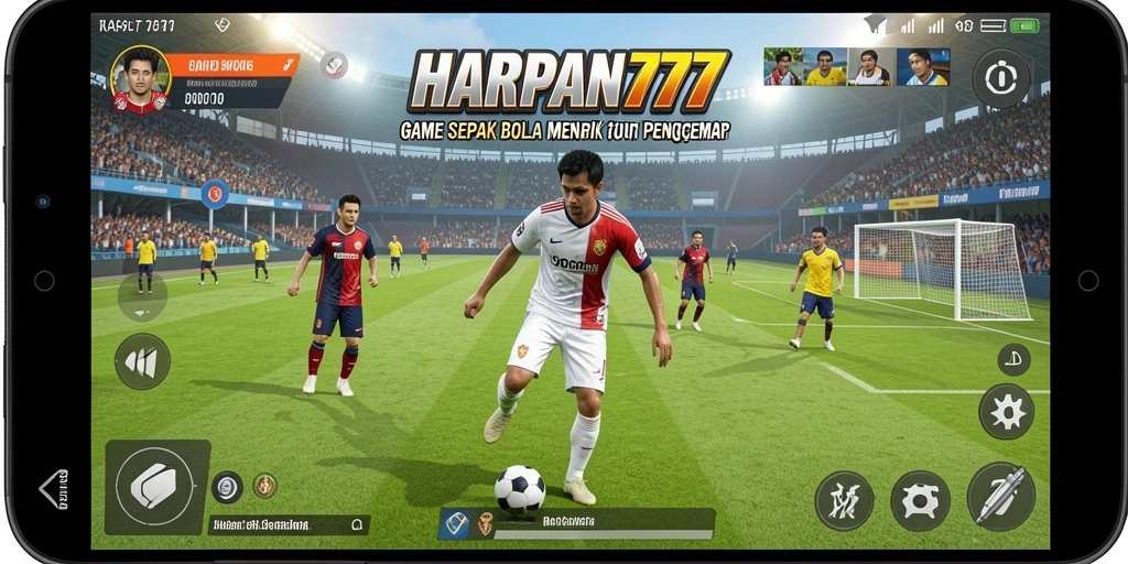Tampilan gameplay HARAPAN777 yang mendebarkan dengan aksi sepak bola realistik.