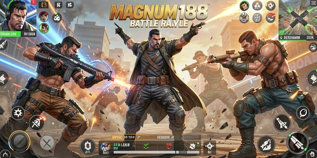 Tampilan seru dari gameplay MAGNUM188 yang mendebarkan.