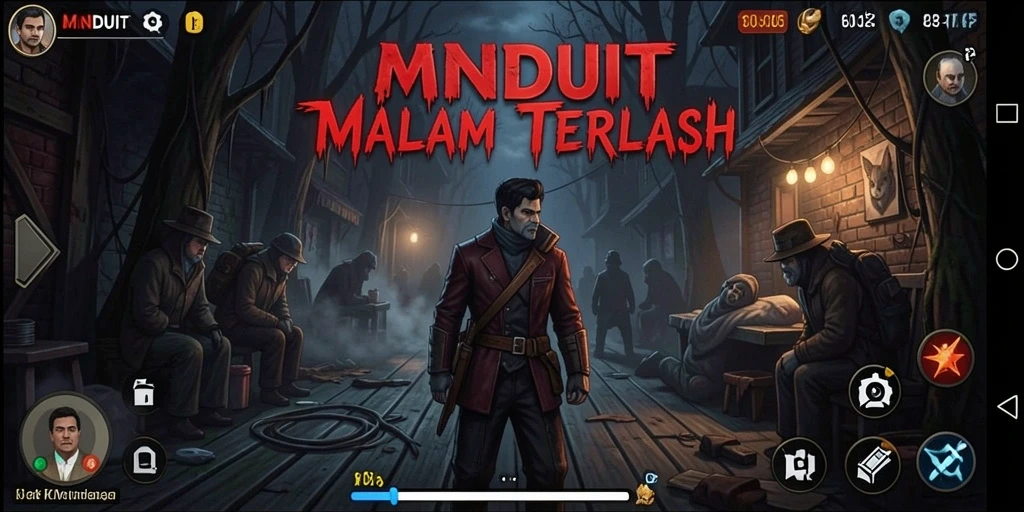 Cuplikan gameplay MNDUIT yang menampilkan kegelapan dan ketegangan tinggi.