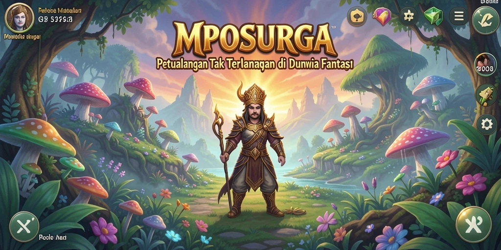 Tampilan gameplay MPOSURGA yang menakjubkan di dunia petualangan.
