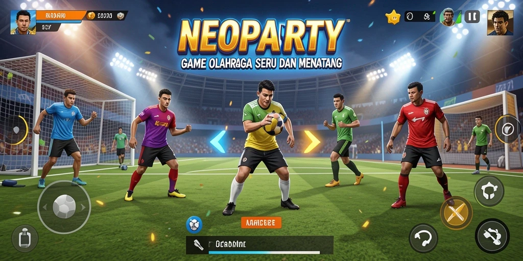 Screenshot gameplay NEOPARTY yang seru dan kompetitif.