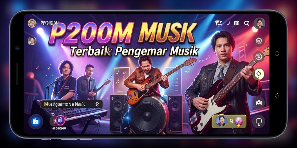 Tampilan gameplay P200M yang interaktif dan penuh warna.