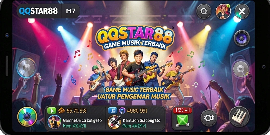 Tampilan gameplay <strong>QQSTAR88</strong> menunjukkan interaksi menyenangkan dengan musik.