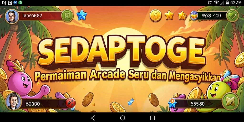 Screenshot SEDAPTOGEL menampilkan aksi permainan Arcade yang seru dan penuh tantangan.