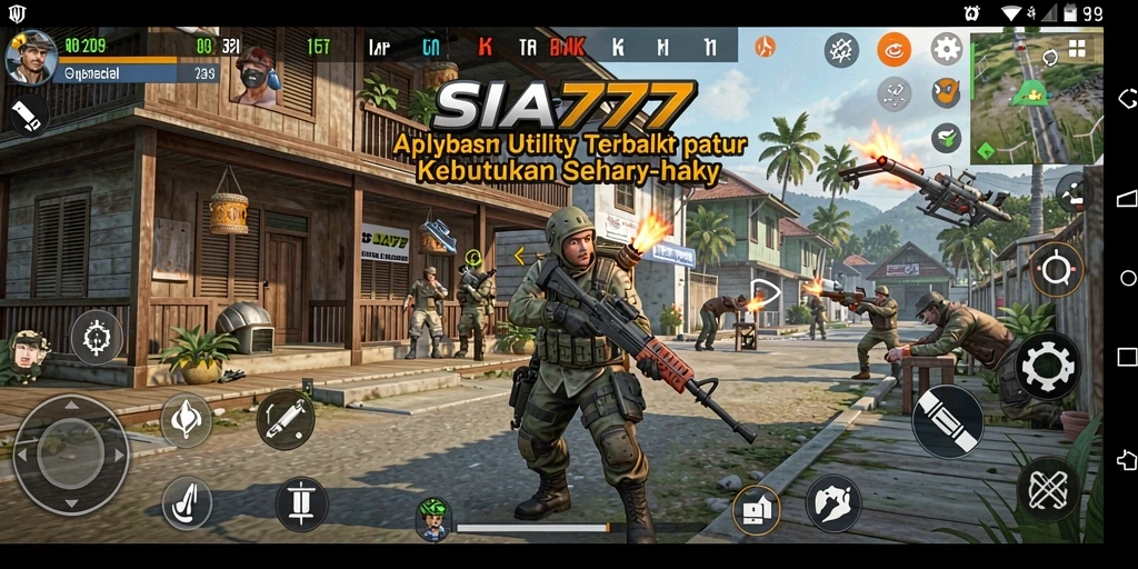 Screenshot utama SIA777 yang menunjukkan fitur utama aplikasi Utility.