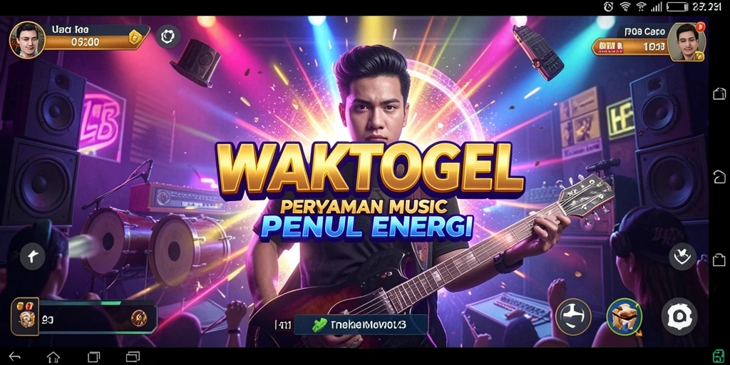 Screenshot dari gameplay WAKTOGEL yang menampilkan interaksi musik.