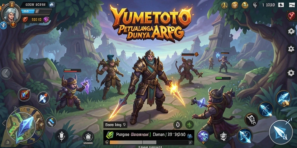 Tampilan dinamis gameplay YUMETOTO yang menarik.